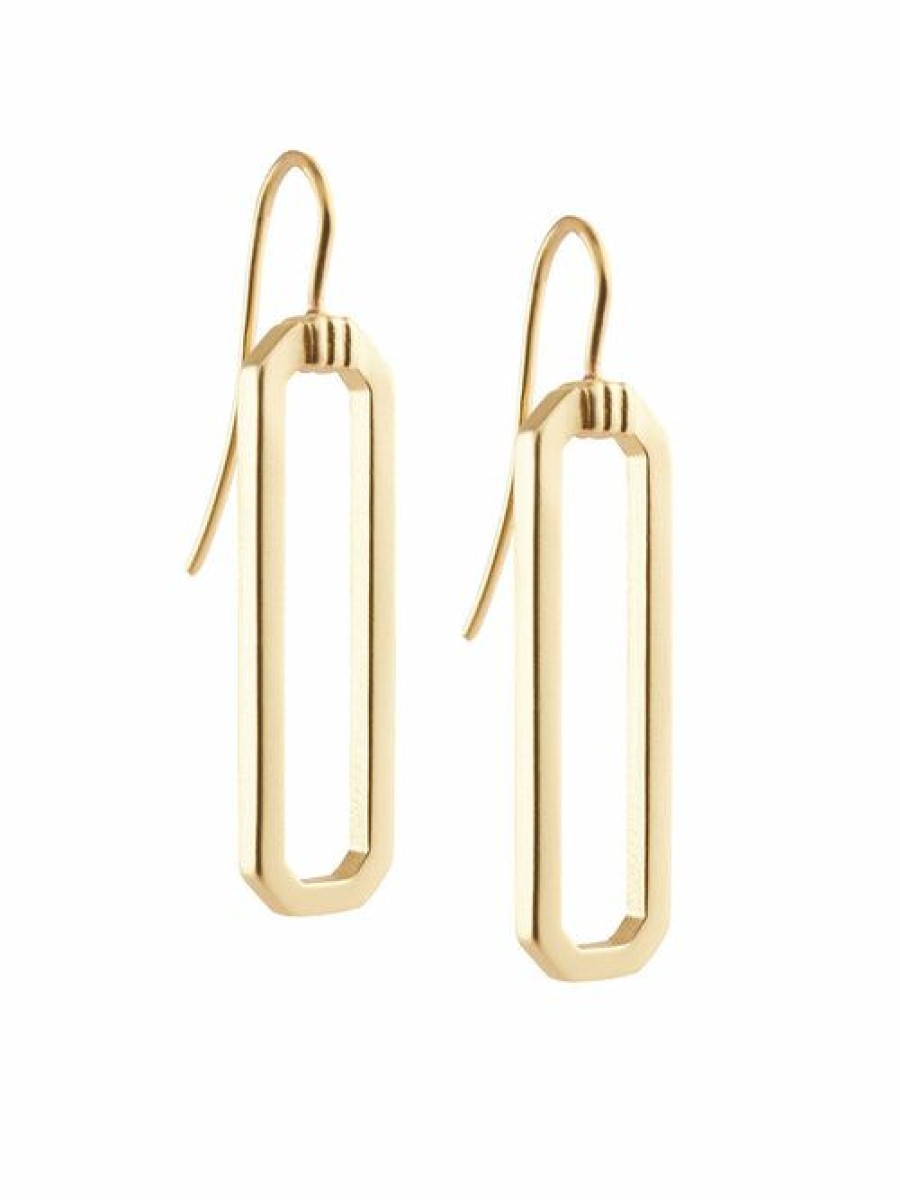 Accessories Misook  | Matte Octagon Earrings Gold